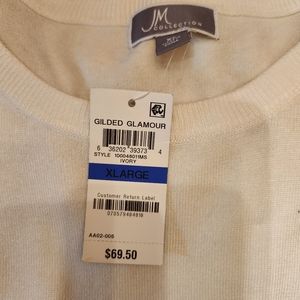 Ladies embellished long sleeve sweater.